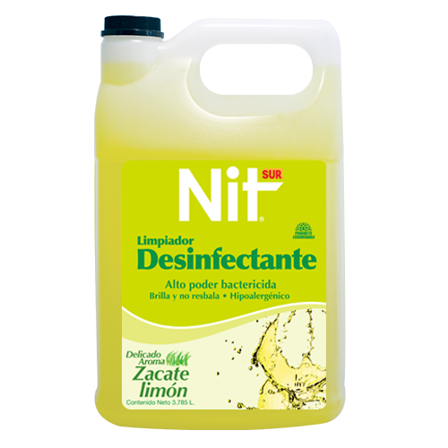 DESINFECTANTE BACTERICIDA ZACATE LIMÓN PRESENTACIÓN  1 GAL