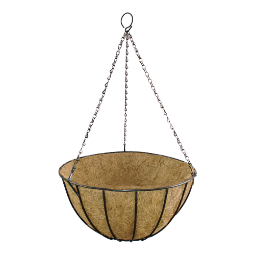 25.5CM CESTA DE ALAMBRE COLGANTE (NEGRO)