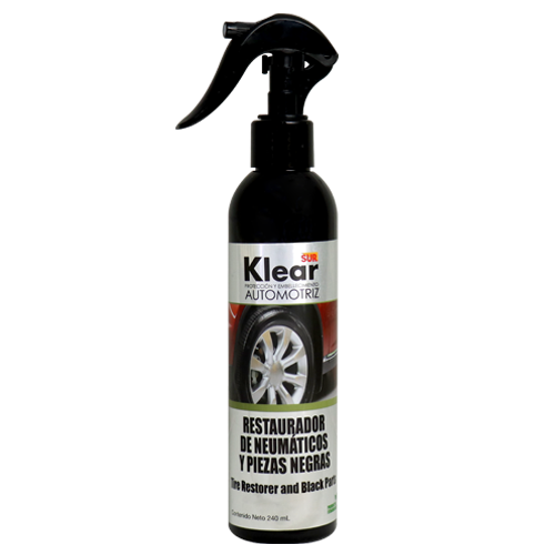 RESTAURADOR DE NEUMÁTICOS Y PIEZAS NEGRAS 240ML